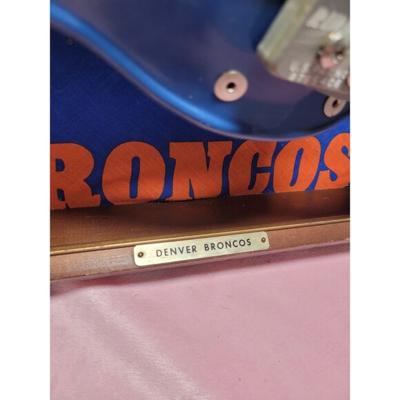 1968 Embosograph Riddell Half Helmet Plaque NFL Denver Broncos Vintage Football - Picture 4 of 10